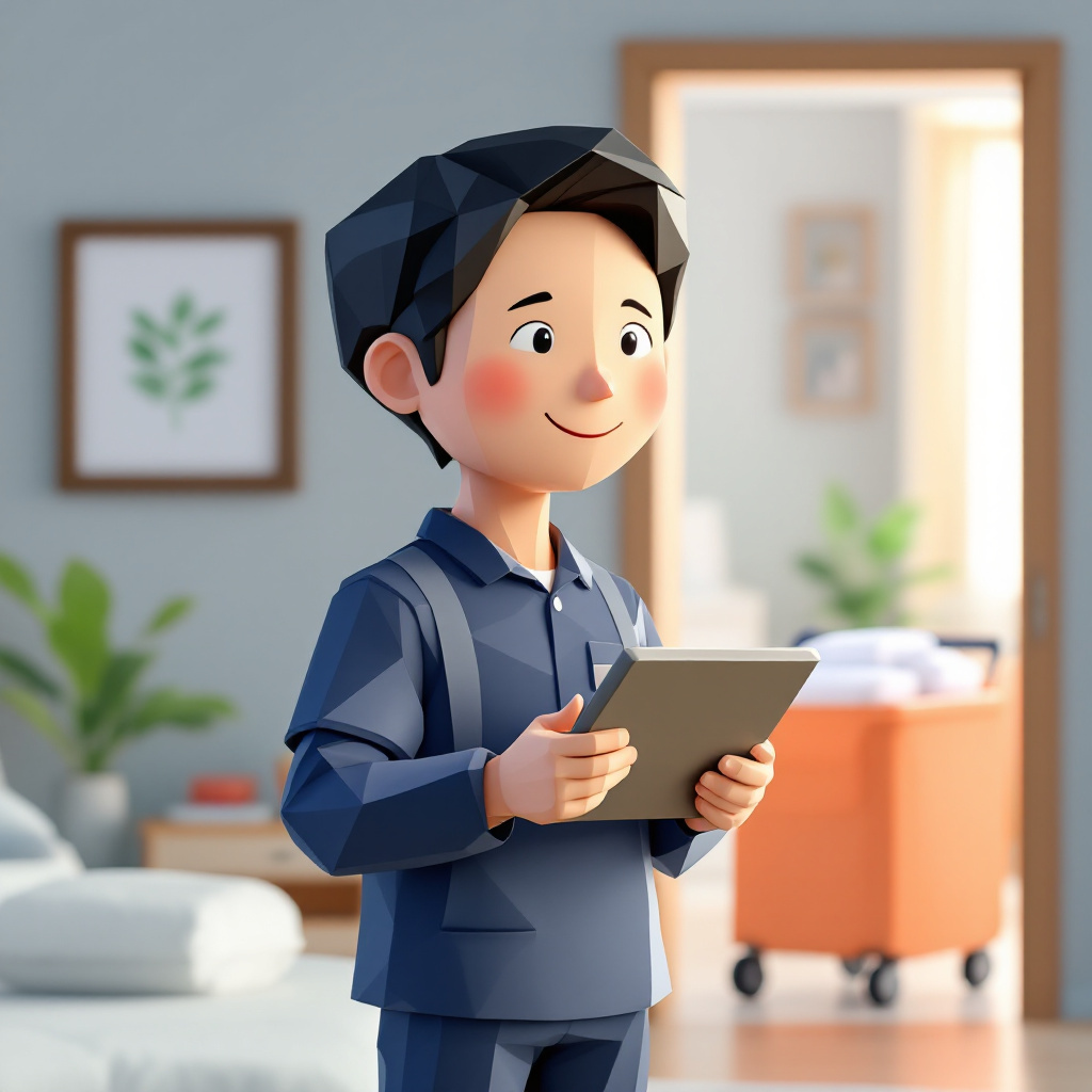 ハウスキーピング管理のキャラクターイラスト