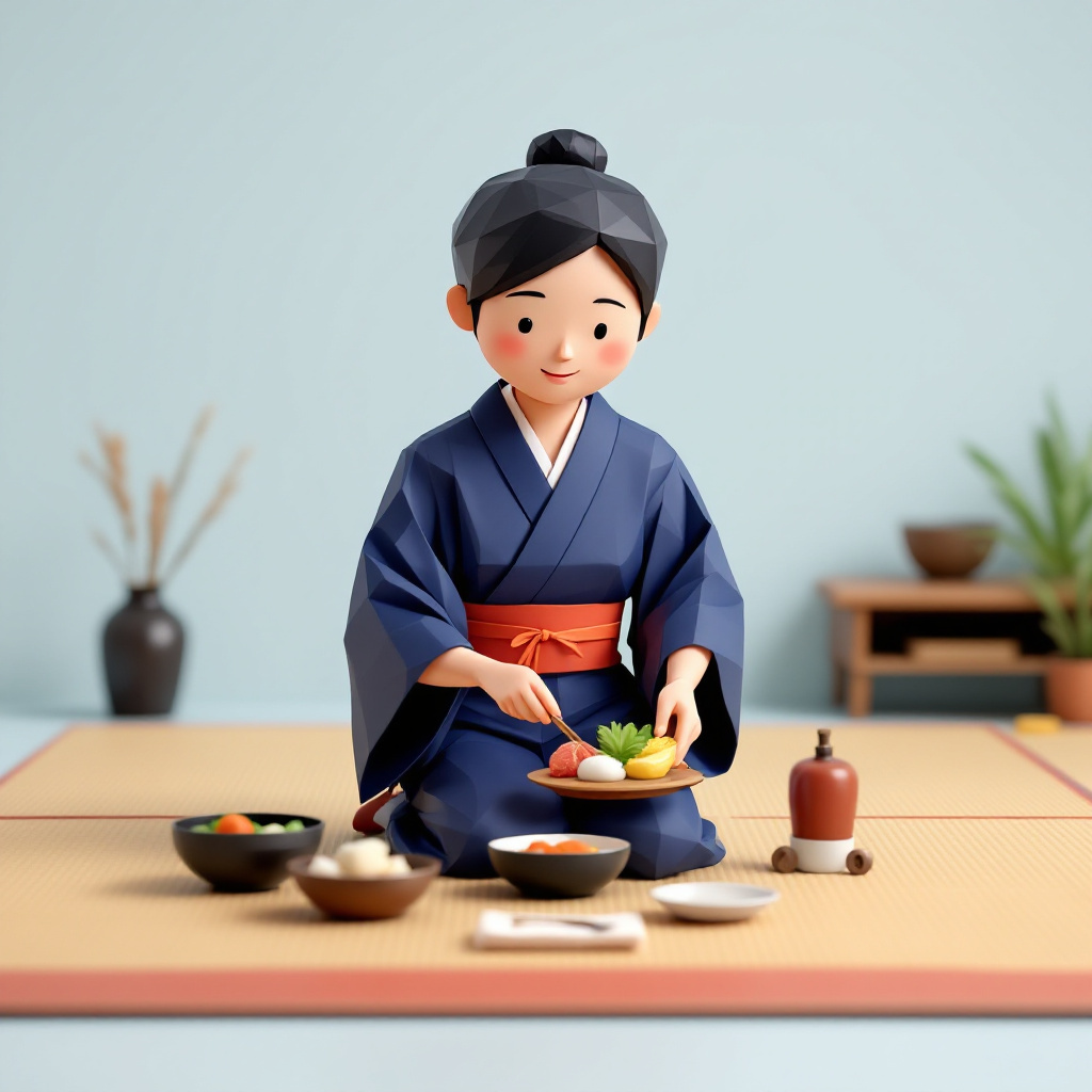 客室係・仲居のキャラクターイラスト
