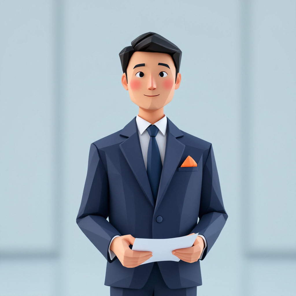 支配人・施設運営マネージャーのキャラクターイラスト